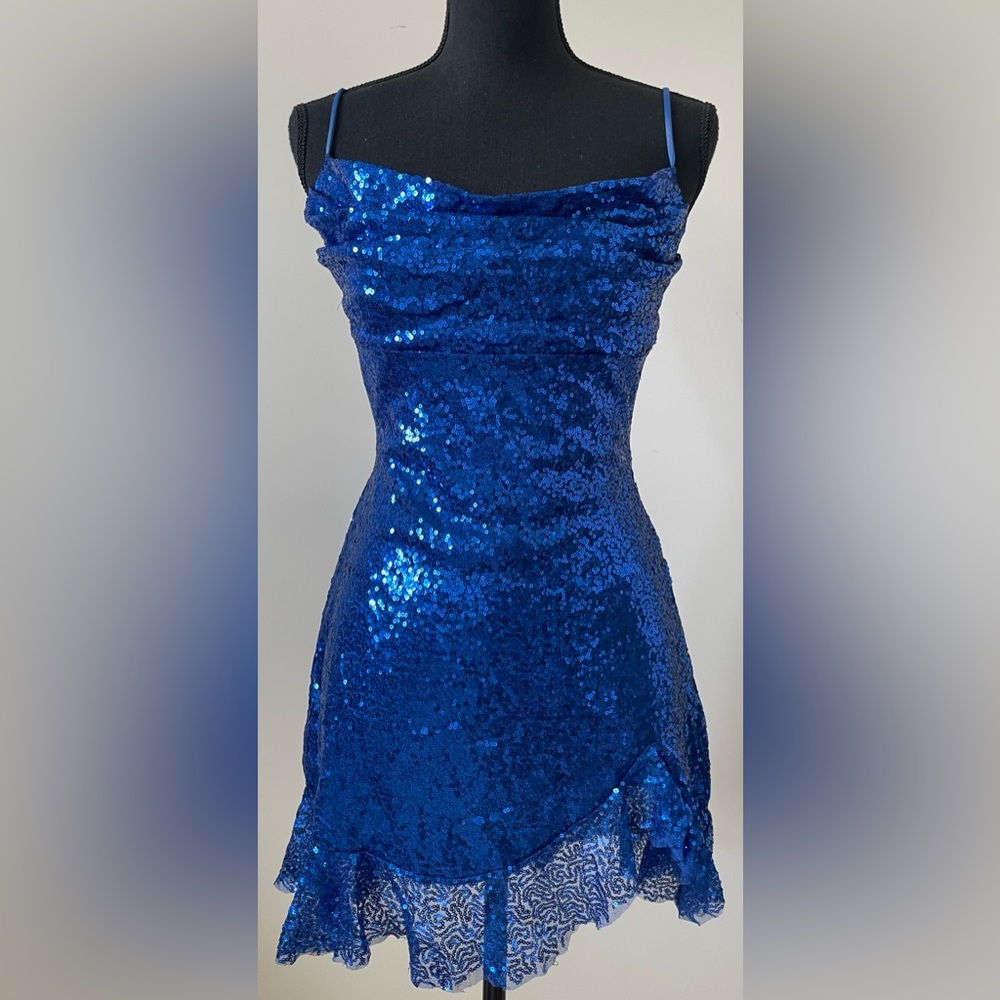 Lucy in the Sky Blue Sequin Mini Dress